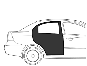 Maruti SX 4 Rear Door Right - Dent Paint 