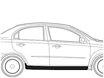 Tata Indica V2 Running Board Right Dent Paint 